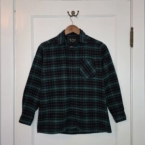 The Vermont Flannel Co. Women's Classic Flannel Shirt – Size XS – Green / Black